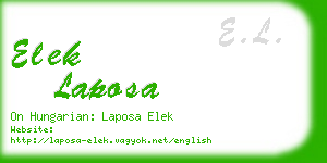 elek laposa business card